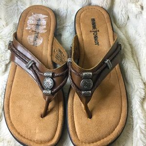 Minnetonka Silverthorne braided leather sandals